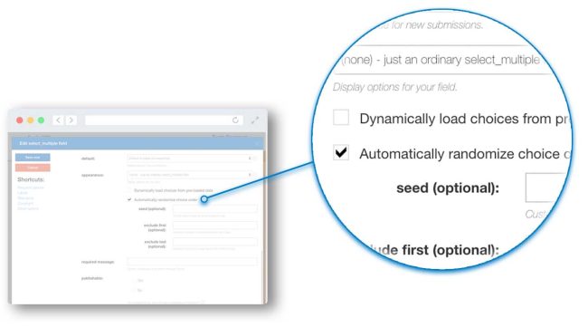 Randomization options