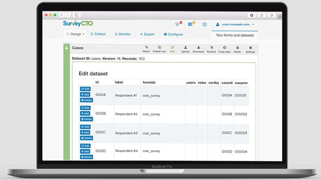 NORC publishes the ID for each QR code in a SurveyCTO cases dataset.